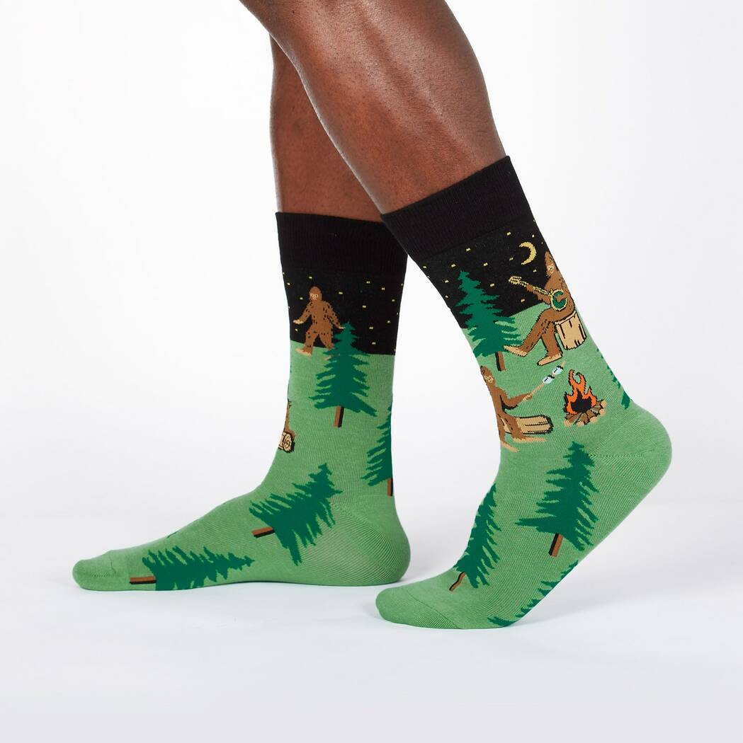 Men's Crew Sock - Sasquatch Camp Out