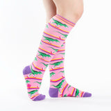 Women's Knee High Sock -  Rawr-ler Rink