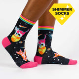 Women's Crew Sock - Space Cats