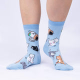 Women's Crew Sock - Purr-scription For Happiness