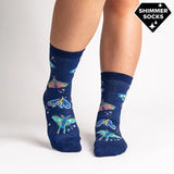 Women's Crew Sock - Moonlit Moth