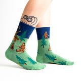 Women's Crew Sock - Sasquatch Campout