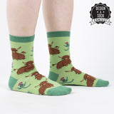 Women's Crew Sock - Hardy Highland Cows