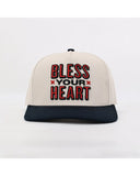 Bless Your Heart Hat – Cream / Navy / Red