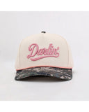Darlin’ Script Hat – Cream / Camo Bill