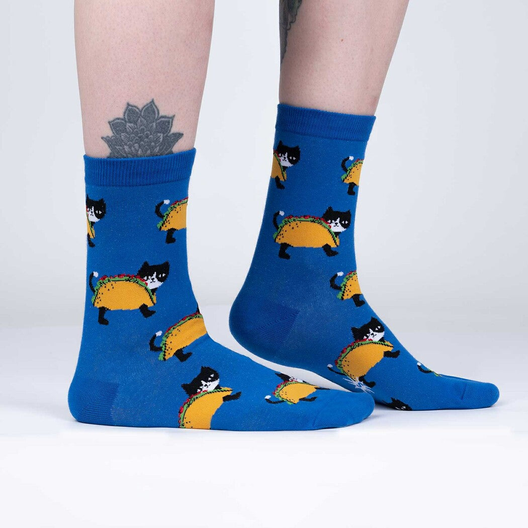 Women's Crew Sock - Let's Taco 'Bout Cats
